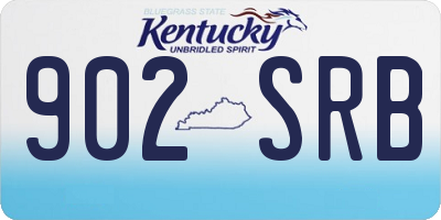 KY license plate 902SRB