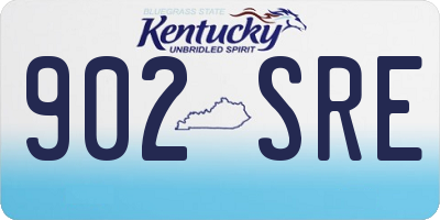 KY license plate 902SRE