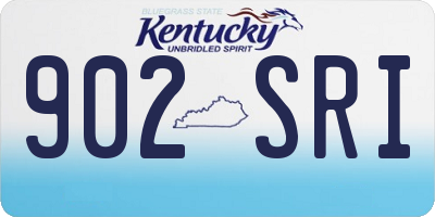 KY license plate 902SRI