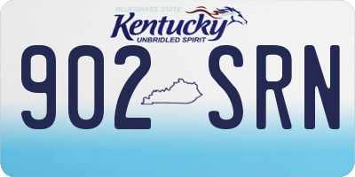 KY license plate 902SRN