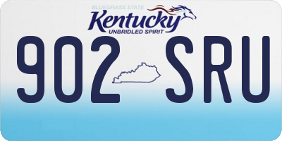KY license plate 902SRU