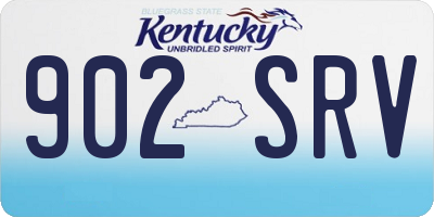 KY license plate 902SRV