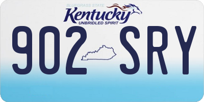 KY license plate 902SRY