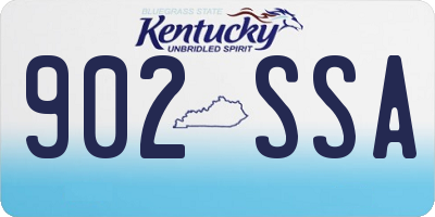 KY license plate 902SSA