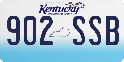 KY license plate 902SSB