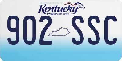 KY license plate 902SSC