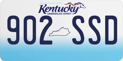 KY license plate 902SSD