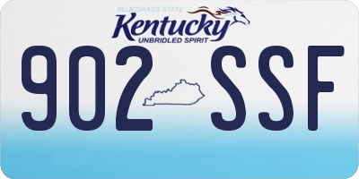 KY license plate 902SSF