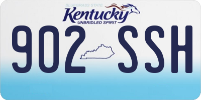 KY license plate 902SSH