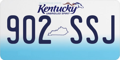 KY license plate 902SSJ