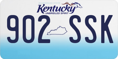 KY license plate 902SSK