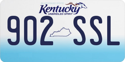 KY license plate 902SSL