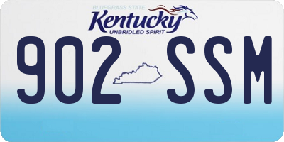 KY license plate 902SSM
