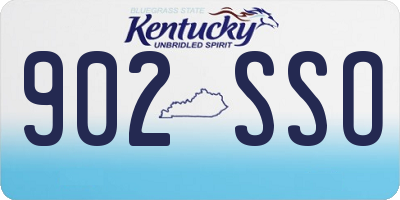 KY license plate 902SSO
