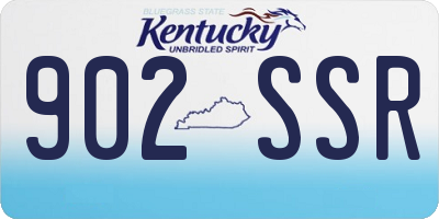 KY license plate 902SSR