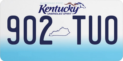 KY license plate 902TUO