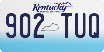 KY license plate 902TUQ
