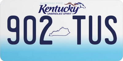 KY license plate 902TUS
