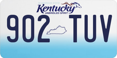 KY license plate 902TUV