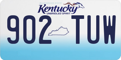 KY license plate 902TUW