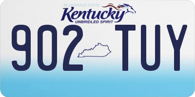 KY license plate 902TUY