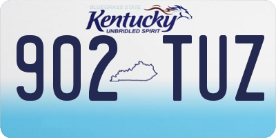 KY license plate 902TUZ