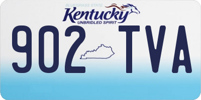 KY license plate 902TVA