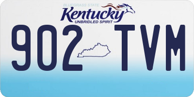 KY license plate 902TVM