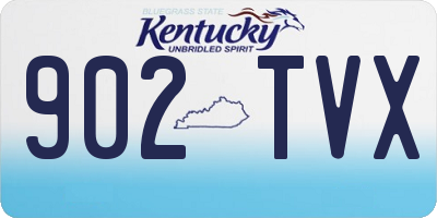 KY license plate 902TVX
