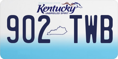 KY license plate 902TWB