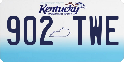 KY license plate 902TWE