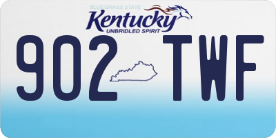 KY license plate 902TWF