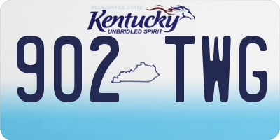 KY license plate 902TWG