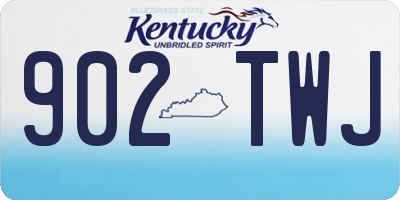 KY license plate 902TWJ