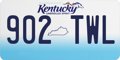 KY license plate 902TWL