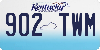 KY license plate 902TWM