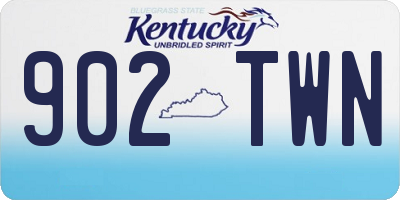 KY license plate 902TWN