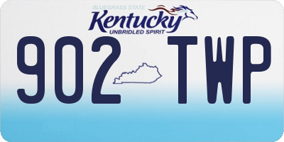 KY license plate 902TWP