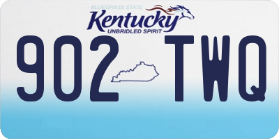 KY license plate 902TWQ