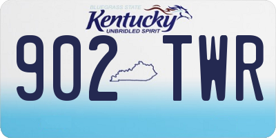 KY license plate 902TWR