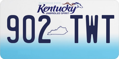 KY license plate 902TWT