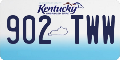 KY license plate 902TWW