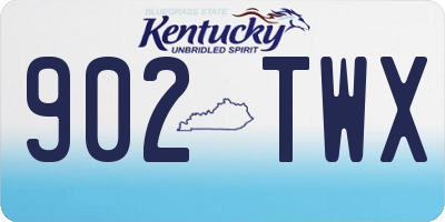 KY license plate 902TWX