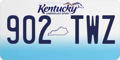 KY license plate 902TWZ