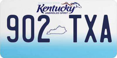 KY license plate 902TXA