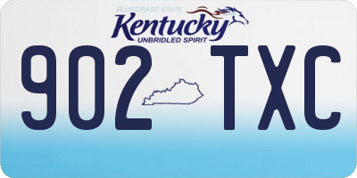 KY license plate 902TXC