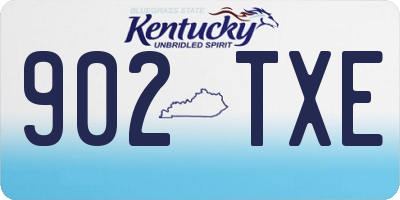 KY license plate 902TXE