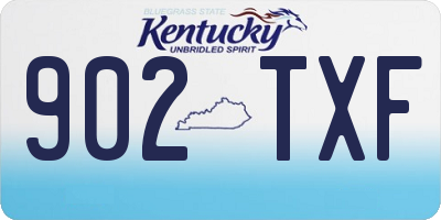 KY license plate 902TXF
