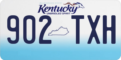 KY license plate 902TXH