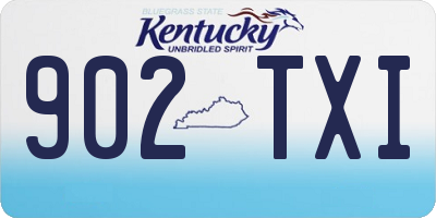 KY license plate 902TXI